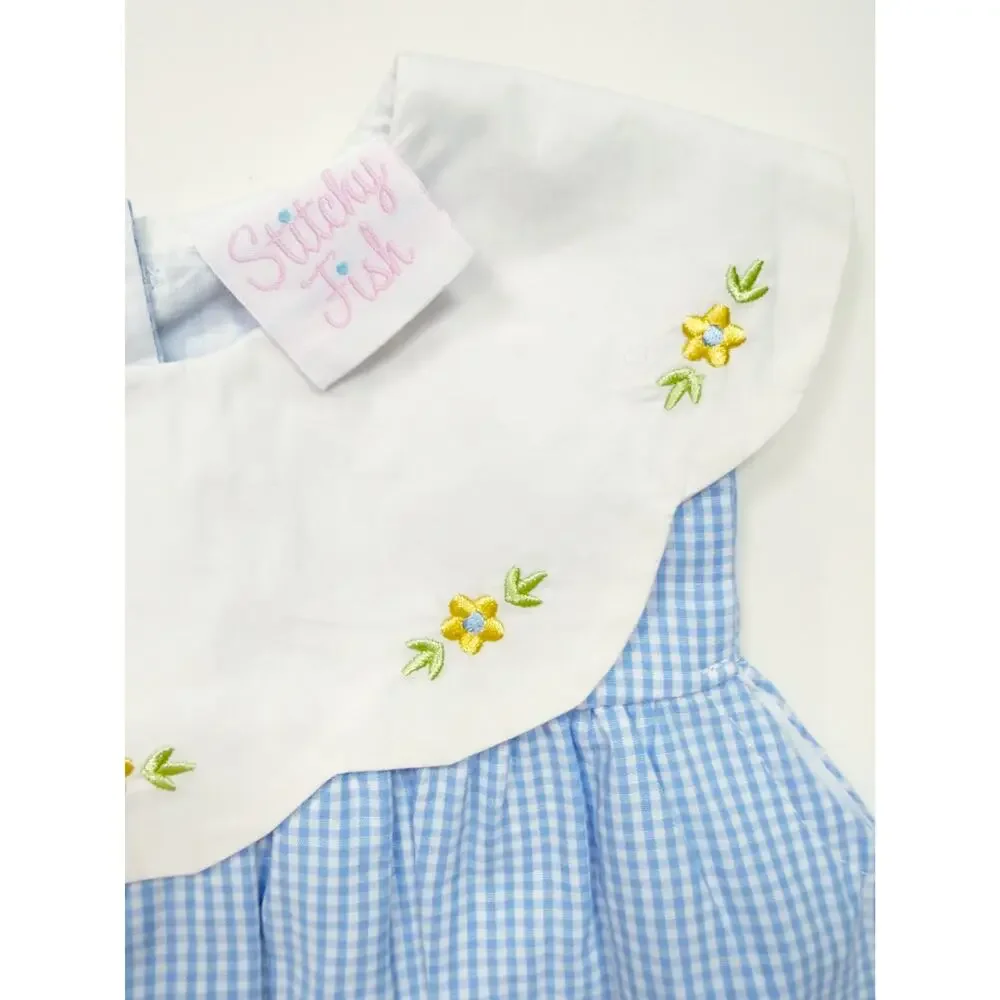Stitchy Fish Dew Drop Daisies Embroidered Bubble